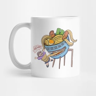 Cartoon Ramen Noodle Monster Mug